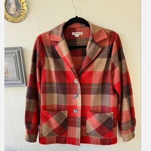 Limited Edition Pendleton 49er Virgin Wool Plaid Jacket Shirt Women's SZ Small